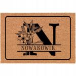 TabPrint Lábtörlő Lábtörlő "n" Betűvel, Előoldali Személyre Szabott Név Kezdetű Minta (Kokosowa Wycieraczka Frontowa Personalizowana)