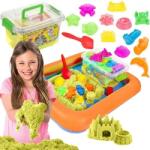 Lewer Kinetikus Homok 3 Kg-os Szett Különböző Színek Medence Formák Plasztikus XXL (PIASEK KINETYCZNY PIASKOWNICA FOREMKI ZESTAW)