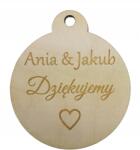  Fából készült köszönetajándék vendégeknek esküvőre, gravírozott w8 (31674)