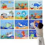  3D puzzle matricás játékok 12 db élő Eva óceán matrica (puzzle 3D)