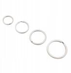  Kerék kulcstartó alap, kulcstartó, 20mm nikkelezett lapos drót, 100 db Készlet (AQKKPN20)