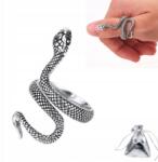  Gyűrű Ezüst gyűrű 925 Kígyó Vipera Kobra Gothic Rock Boho
