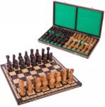 Square Fa sakk faragott Caesar 60 x 60 cm Terhelt figurák