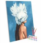 123Art Vászonkép Festés Számok Alapján Vállon Nő Virág