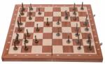 Square Fém sakk készlet, Égyptomi stílus Fa sakktábla 48 x 48 cm