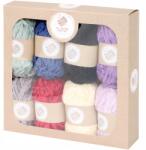 Alison & Mae Zsenília fonal szett horgolótű vastag 8 db-os Színes (zestaw włóczek szenilowych)