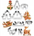 La Cuisine 8 db 3D-s kiszúró forma süteményekhez, mézeskalácsokhoz, karácsonyi kekszekhez (O121113)