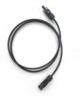Apar Pv szolár hosszabbító kábel fekete 4mm MC4 csatlakozóval, eredeti, 1m (Przedłużacz PV czarny 4mm MC4 oryg. 1m)