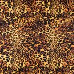  Jersey Ity Kimo Szövet, Panter Minta, 0, 5 méter, Sima Barna (ITY)