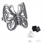 Ulex Premium Ezüst gyűrű, 925-ös finomságú, Elegáns Pillangó Gyűrű Ajándékba méret 29 (GL-2152-P/29 pierścionek motyl ażurowy)