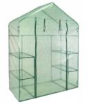 ProGarden Fólia kerti üvegház 4 polcos házikó zöld 143x73x195 cm (HM-02541)