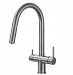 CHDE Háromutas konyhai csaptelep DiVa Ww Gun Grey szűrőhöz (BKT-3702)