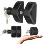 HuW Mágneses Ajtózár Fekete Kulcsos Zár (ZAMEK DO FURTKI ZWPP_902)