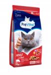 PreVital Száraz Macskaeledel Felnőtt Macskáknak Marhahússal 8KG Taurin Vitamin (2106153100)