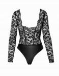 Noir Handmade Pszichés Body Cipzárral Lace And Wetlook Noir Handmade S (F297)