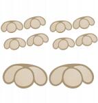 Fabryka Sznurka Fa lábak, mancsok makramé bagolyhoz, 4, 5 cm, 5 pár kézműveseknek (dr-lapki-sowa-4)