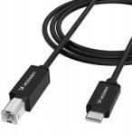 Wozinsky Kábel szkennerhez, nyomtatóhoz, Usb-b Usb-c 2m fekete (5907769376641)