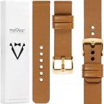 moVear 22 mm-es prémium óraszíj, stílusos, Lengyel bőr Movear, világosbarna (S1-22LB-75125Q-PGD)