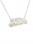  Nyaklánc Lánc Billie Eilish Felirat Ezüst