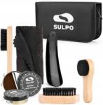 Sulpo Barna és színtelen cipőápoló tisztító készlet kanállal, 8 részes (A118_02_03)