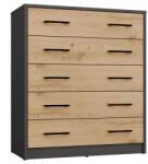 Topeshop Cipősszekrény Alex Antracit Artisan Előszobába (ALEX ANTR/ART)