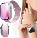 Hello Case Szíj Apple Watch 1 2 3 4 5 6 Se Se 2 7 8 9 készülékhez Rózsaszín (pasek silikonowy apple watch pudrowy róz)