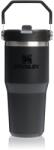 Stanley IceFlow Flip Straw 2.0 Tumbler sticlă termos din oțel inoxidabil Black 2.0 410 ml