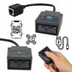 HDWR Qr- és vonalkód olvasó, asztali, Usb, vezetékes, LCD kijelzőről is olvas (HD150)