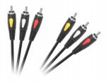 Cabletech Rca kábel audio kábel cinch 3m 3RCA- 3RCA Cabletech Eco-Line (KPO4002-3.0)