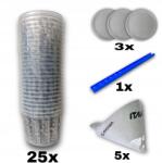  Lakkkeverő Pohár Skálával lakkokhoz és gyantákhoz 2300ml 25db-os Pohár Szett