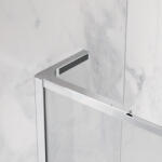 Radaway Essenza 8 SL Brushed Nickel PND II szálcsiszolt króm kádparaván 120 átlátszó balos