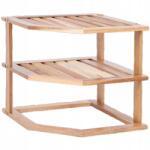 Zd trading Sarokpolc Fa Polc 3 Szintes Konyhai Állvány Edényekhez (15655)