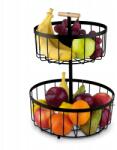 Tadar Nagy, 2 szintes gyümölcskosár, gyümölcs- és zöldségtál, bambusz és fém (5903313446938)