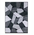 StandHeiz Szürke-fekete Szőnyeg 160X220 CM Nappaliba Csúszásgátló Modern Mozaik (1D)