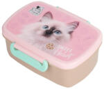 DERFORM Cleo és Frank cicás műanyag uzsonnás doboz - rózsaszín (SACF45) (SACF45)