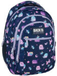 DERFORM BackUp iskolatáska, hátizsák - 3 rekeszes - Blue cat (PLB7O25) (PLB7O25)