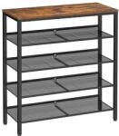VASAGLE Pantofar modern metalic cu polițe reglabile, 93x30x75 cm (LBS038B01) Raft