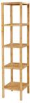 SONGMICS Raft din bambus natural 5 polițe 33x33x146 cm pentru baie și (BCB55Y) Raft