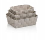 Kela Alvaro plas kosár szett ezüstszürke 3 db-os (KL-24568)