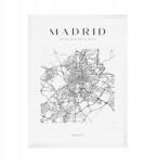  Madrid várostérkép poszter, négyzet alakú, 21x29, 7 cm fehér keret (MP1-0102_21X29,7,063)