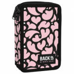 DERFORM BackUp Szivecskés felszerelt emeletes tolltartó - Rózsaszín szivek (PB6DW37) (PB6DW37)