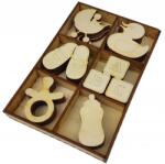 Kreatywne Myślenie Baby Szett 30db 5cm-es fa díszek baba motívum (30591)