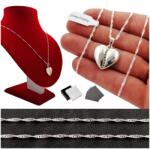 Golden Celebrity Ezüst Szív Nyaklánc Strasszokkal Pr. 925 Ajándék Nőknek ( Biżuteria na 18 20 30 40 50 60 70 80 wisorek)