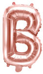 Party Deco Fólia lufi "b" betű, 35 cm, rózsaszín arany