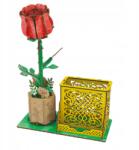  Fa Puzzle 3D Rózsa Virágtartóval Önálló Összeszerelés Szett 92 Db-os (366043184)
