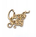 Klepkomania Chrzeszt Szent felirat a keresztelő alkalmából (BST609 NATURALNY)