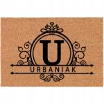 TabPrint Lábtörlő Ház Elé Személyre szabott 60x40cm Névvel, U Betű, Különböző Minták (Kokosowa Wycieraczka Frontowa Personalizowana)