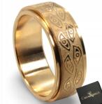 CalmRings Arany Gyűrű anti-stressz forgó misztikus szem 8mm ajándék