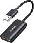 Ugreen Placa de sunet USB Ugreen US205, 2 x Jack 3.5mm (Negru) (30724B)