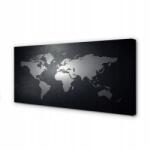 Tulup Vászonkép Fekete háttér fehér térkép 140x70 cm (och-140x70-94585280)